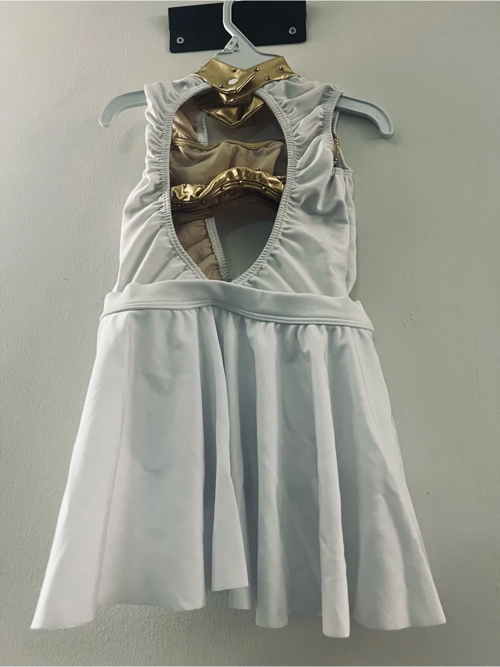 Kids White and Gold dance costume, perfect for Elvis dance